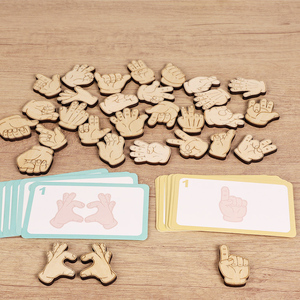 <span class=keywords><strong>Juego</strong></span> de mesa creativo de madera, divertidos rompecabezas de <span class=keywords><strong>gestos</strong></span>, juguete de emparejamiento de formas, juguete Montessori, juguete de aprendizaje de matemáticas para niños, <span class=keywords><strong>juego</strong></span> de contar con los dedos - Product Image 5