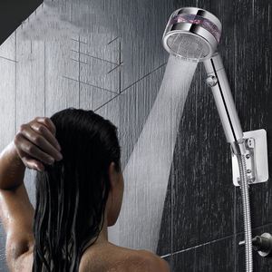 Pommeau de douche rotatif à haute pression à 360 degrés avec ventilateur Double plaques arrêt d'eau accessoire de robinet de salle de bain choix populaire - Product Image 6