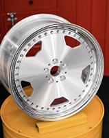 Nouvelle jante forgée personnalisable 17-24 pouces 5x112 5x114.3, finition argent poli, rivets, 5 branches, en alliage d'aluminium pour Mercedes Classe S W222