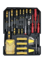 Ensemble d'outils de réparation automobile Kits combinés à main Outils boîte à bagages Ensemble de réparation automobile Noir Jaune Rouge Blanc