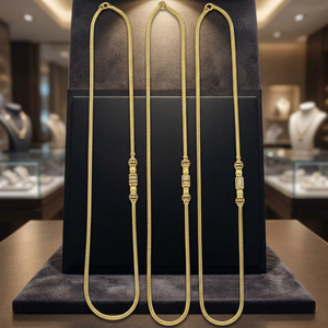 Colliers en chaîne Mopu plaqués or micron 14K, 18K, 24K avec pierres CZ, Bijoux de mode, Chaîne en laiton, Bijoux en micro-or avec pierres CZ, Vente en gros - Product Image 4