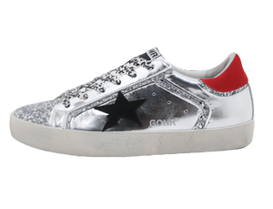Baskets basses personnalisables pour femme, style streetwear décontracté, avec lacets dorés, patch étoile blanche, en maille respirante et antidérapante - Product Image 5