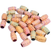 1 sac de perles acryliques à gros trous, forme cœur, pour tresses, bijoux, accessoires de coiffure pour filles, faits main, DIY