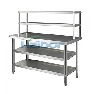 Tavolo di Preparazione <span class=keywords><strong>Alimenti</strong></span> in Acciaio Inox di Alta Qualità per Cucine Commerciali, Banco da Lavoro in Acciaio Inox 201/304 per Hotel - Product Image 2
