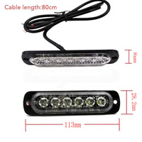 C0024 Étanche Ambre Rouge 6LED 12V 24V Voiture Camion Côté Flash Clignotant Grill Bleu Clair