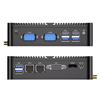 Mini PC Industri Entry-Level Intel J4125 DDR4 8G MSATA SSD Dual LAN Dual Display Komputer Tertanam Soft Router Mini PC