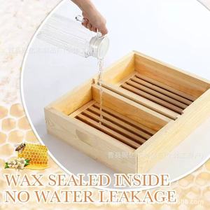 Caja de Madera para Alimentación de Abejas, Equipo de Colmena de Madera de Pino, Rectangular, de Escritorio, 1.ª Planta - Product Image 4