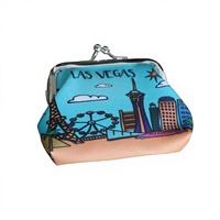 Dompet Wanita Bentuk Tidak Beraturan Gaya Las Vegas, Souvenir Wisata, Grosir Moq Rendah, Desain Kustom, Dapat Dicuci