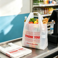 Sacs de courses en plastique personnalisés de 30, 60 et 90 litres avec poignées pour supermarchés et épiceries, emballage en gros