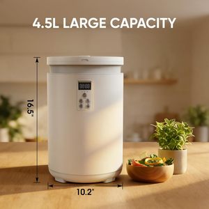 Electric Household Food Waste Composter 4.5L Large Capacity Automatic Die-Cast Aluminum + Ceramic <b>Kitchen</b> Disposer 16.1" Height - Product Image 1