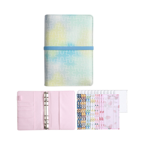 Carnet de notes de poche multifonction en cuir souple coloré, à feuilles mobiles, rechargeable, pour budget et journal intime - Product Image 1