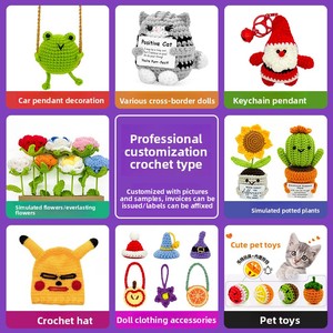 Bambola di Peluche Lavorata a Mano per il Supporto Emotivo, Energia Positiva, Piccola Decorazione da Scrivania, Giocattolo Carino all'Uncinetto, Regalo Transfrontaliero Unisex - Product Image 4
