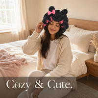 Bonnet de nuit en peluche de luxe pour femme, motif léopard, avec capuche protectrice, pour le sommeil, le coiffage et les soins capillaires