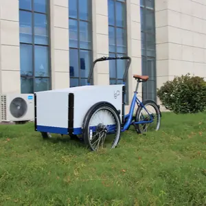 新设计的荷兰货运咖啡自行车3轮卧式三轮车车架