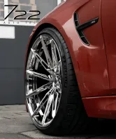 Rines Forjados Personalizados 722Auto de 18-24 Pulgadas, Cromados, Cóncavos Profundos, 5x112 5x120 5x114.3 para BMW M Performance, Audi RS, Mercedes