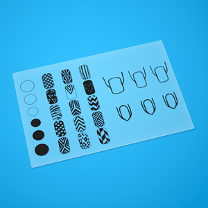 Silicone Nail Mat đảo ngược tem chuyển thực hành có thể giặt Nail stamping workspace tấm bảng Bìa Pad công cụ sản phẩm Thảm <span class=keywords><strong>Pads</strong></span> - Product Image 6