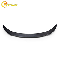 Aileron arrière simple en fibre de carbone noir brillant style M4 pour Maserati Quattroporte 2013-2018