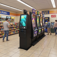 Sağlam Güvenlikli Paslanmaz Çelik Kart Girişli Kart Çıkışlı Ödül Verme Kiosku Makinesi 1 Yıl Garantili İngilizce Dilinde Spor Beceri Oyunları İçin