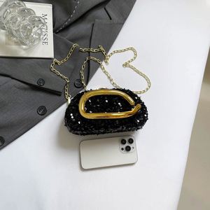 Fashionable Lady's Style Evening Handbag. With Chain Decoration. Made of <b>Sequin</b> <b>Material</b>.6294 - Product Image 3