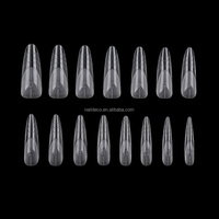 NADECO French Oval Round Dual Form Nail Tips Gel Extension Full Cover Nail Molds for Nail Art Design Salon & DIY