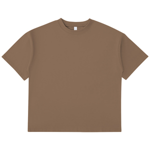 Camiseta recortada de gran tamaño para hombre con logotipo personalizado 100% algodón patrón sólido Boxy Fit Streetwear estilo Serigrafía - Product Image 3