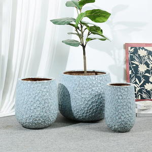Macetas de Cerámica <span class=keywords><strong>Muy</strong></span> Grandes, Macetas Verdes Gruesas para Exteriores, Macetas Redondas de Gran Tamaño para Árboles de Calle, Macetas para Jardín y Flores - Product Image 1