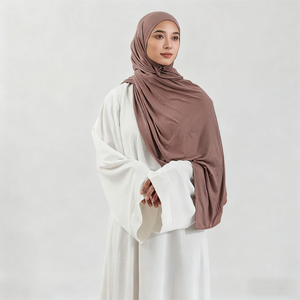 Muslim Solid Color Headscarf Breathable <strong>Hijab</strong> Customized Design Fashionable Headscarf For Muslim Women - Product Image 4