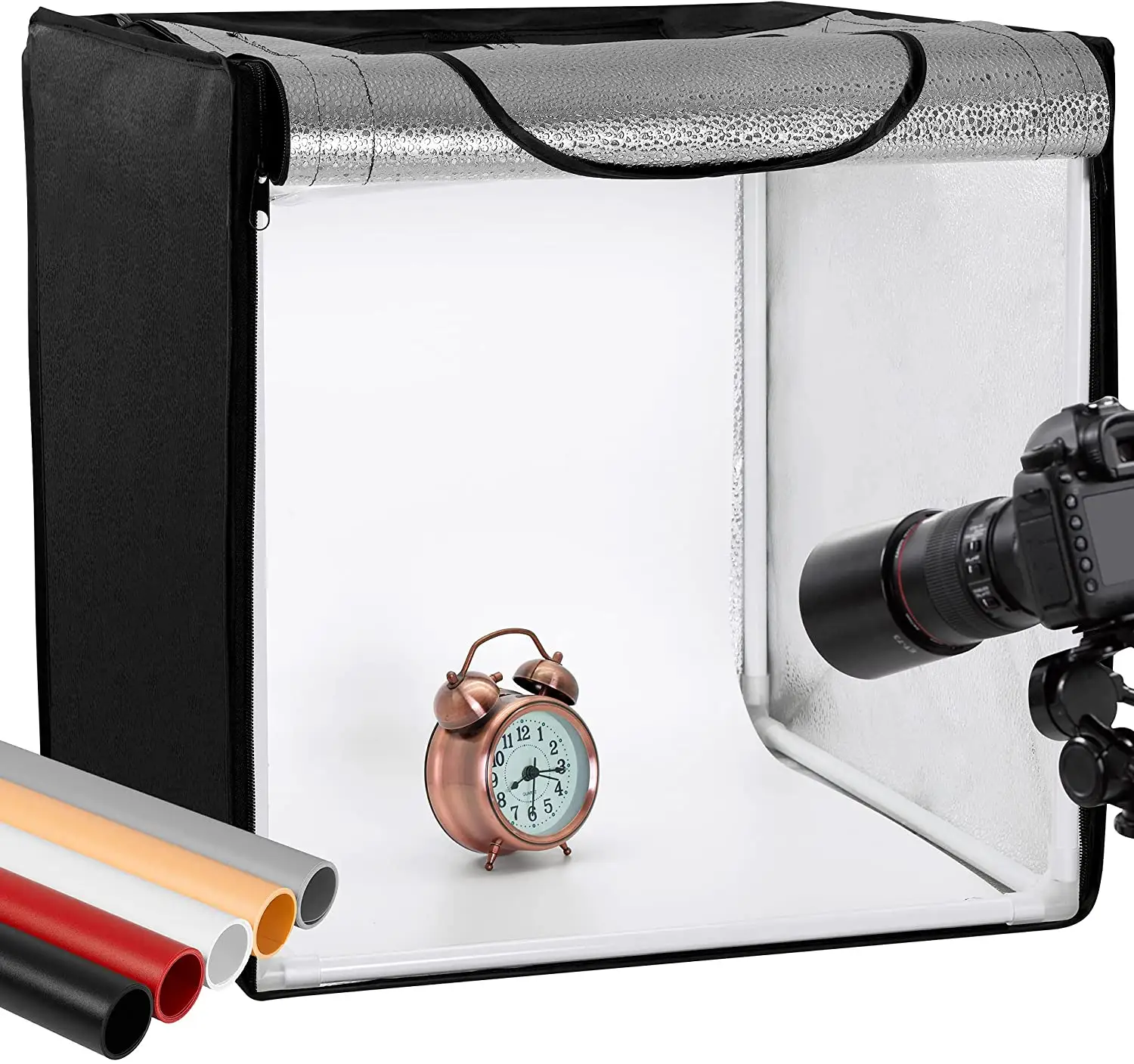 Mini boîte de Studio Portable 40CM photographie cinq fonds Kit de Studio Photo boîte à lumière LED