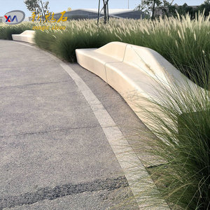 Nuevos Materiales de Construcción de Piedra, Jardinera de Cemento GRC con Asientos, Banco de Descanso para Plaza Exterior, para Centro Comercial - Product Image 4