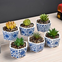 Pots à plantes succulentes en céramique, mini pots à fleurs mignons, petits supports pour plantes, conteneurs pour la décoration de la maison, du bureau et du jardin