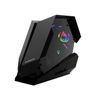 Boîtier de PC de bureau ATX Full Tower 240 mm avec panneau latéral en verre transparent, compatible avec le refroidissement liquide, micro ATX, tours d'ordinateur de jeu de forme spéciale