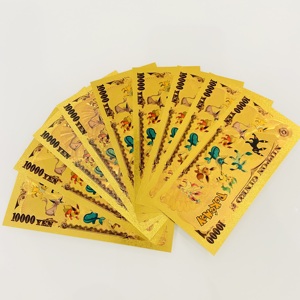 การ์ดสะสมอนิเมะญี่ปุ่น ปิกาจู ธนบัตรเคลือบทอง 24K มูลค่า 10,000 <span class=keywords><strong>เยน</strong></span> ของขวัญสำหรับเด็ก - Product Image 4