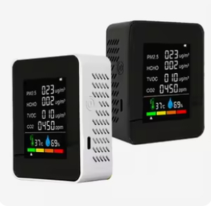 Monitor per la Qualità dell'Aria Interna 6-in-1 HCHO TVOC PM2.5 PM10 CO CO2 M8-6T con Batteria Ricaricabile Integrata per Casa, Ufficio, Auto e Ambienti - Product Image 3