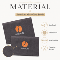 Pochette à bijoux en suède microfibre avec rabat, toucher doux, antistatique, sac de rangement protecteur pour boucles d'oreilles, colliers, bagues - Promotion