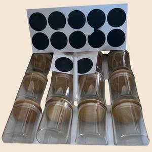 ชุดเก็บผลไม้ในครัวพร้อมฝาไม้ไผ่ทำจากแก้วบอโรซิลิเกตใส - Product Image 3