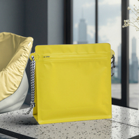 JNHpackaging Sac d'emballage alimentaire refermable en plastique imprimé avec cordon de suspension, pour thé, café, poudre, fond plat, avec valve et fermeture éclair
