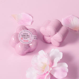 Laikou japon extrait de Sakura nettoyage en profondeur du corps douche peau lissant <span class=keywords><strong>Anti</strong></span> acné éclaircir hydratant SPA <span class=keywords><strong>bombe</strong></span> de bain moussant - Product Image 2