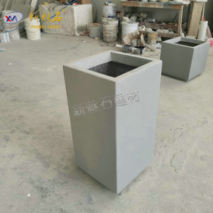 Nouvelles jardinières carrées en béton apparent Magic Stone, personnalisables, pour extérieur, durables, résistantes à la corrosion, blanc et gris - Product Image 3
