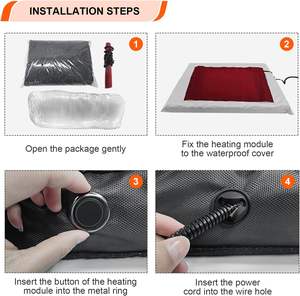 Lit pour chien chauffant amélioré 12V tension sûre arthrite orthopédique étanche Durable mousse à mémoire orthopédique lit pour animaux de compagnie coussin chauffant - Product Image 6