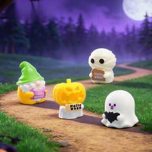 Gnomo Momia en Miniatura para Decoración de Mesa de Halloween <span class=keywords><strong>con</strong></span> Letrero, Accesorio Decorativo - Product Image 3