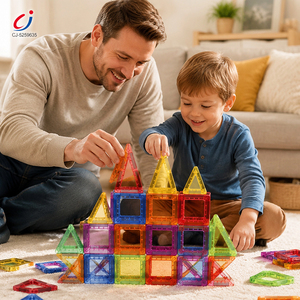 Jouets de construction magnétiques magiques Chengji DIY, blocs magnétiques miniatures colorés à fenêtre, jouets de voyage - Product Image 2