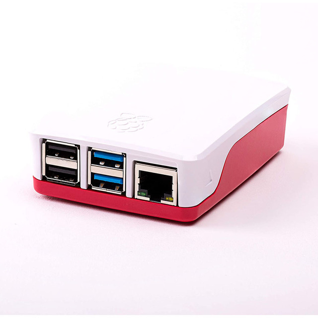 Raspberry Pi 4 Case - ABS White & Red Black Shell