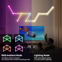 Pour les appliques murales LED RVB contrôlées par application Bluetooth pour l'éclairage décoratif des jeux à la maison et de la chambre à coucher avec synchronisation de musique Smart & Sty