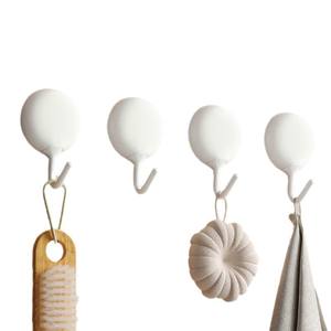 ตะขอแขวนติดผนังแบบมินิมอลสีขาว Yq  วัสดุพลาสติก รับน้ำหนักได้ 20-30 กก. สำหรับห้องครัว ห้องน้ำ ประตู แขวนกุญแจ - Product Image 2