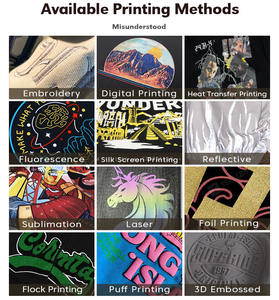 डिफान ओ-गर्दन कस्टम पैटर्न स्क्रीन प्रिंटिंग बॉक्सी फिट टी-शर्ट 300 जीएसएम टीशर्ट के साथ पुरुषों की टी शर्ट - Product Image 5