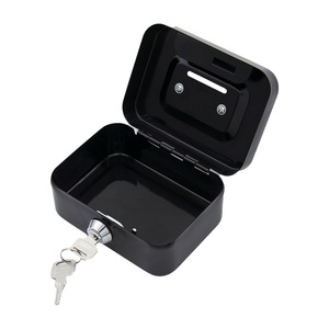 Caja de dinero personalizada para <span class=keywords><strong>comprar</strong></span> a granel, decoraciones de colores para el hogar, caja de ahorro de dinero, hucha de Metal de mano con cerradura - Product Image 4