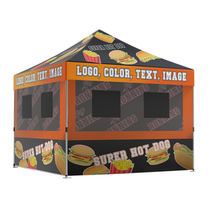 朗宁斯塔铝钢框架贸易展览帐篷户外活动广告折叠定制食品<span class=keywords><strong>3</strong></span>*3m 10*10英尺帐篷出售 - Product Image 1