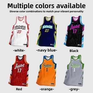 Nueva Camiseta de Baloncesto de Poliéster Personalizada para Hombre y Mujer, Uniforme de Equipo con Impresión Digital, Impresión de Números Gratis para Deportes - Product Image 5