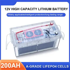 鉛蓄電池に代わるカスタマイズされた12v長寿命lifepo4200ahリチウムイオン電池