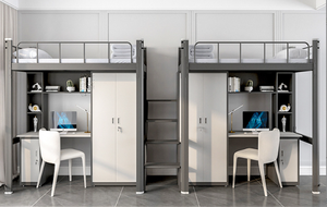 <span class=keywords><strong>Letto</strong></span> a <span class=keywords><strong>Soppalco</strong></span> in Metallo per Adulti Personalizzato <span class=keywords><strong>Matrimoniale</strong></span>/Queen <span class=keywords><strong>con</strong></span> Scrivania e Armadio per Casa Scuola Appartamento - Product Image 6